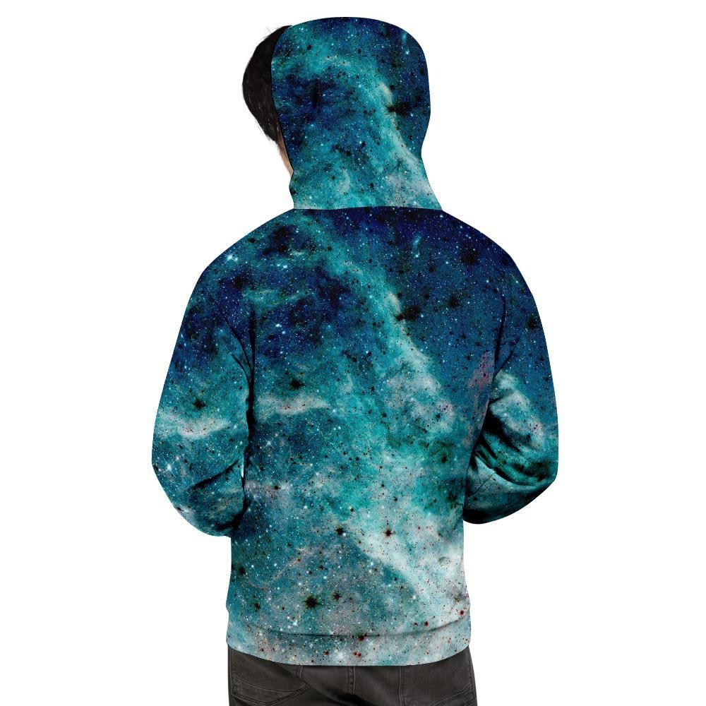 Blue Galaxy Space Men's Hoodie-grizzshop