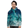 Blue Galaxy Space Men's Hoodie-grizzshop