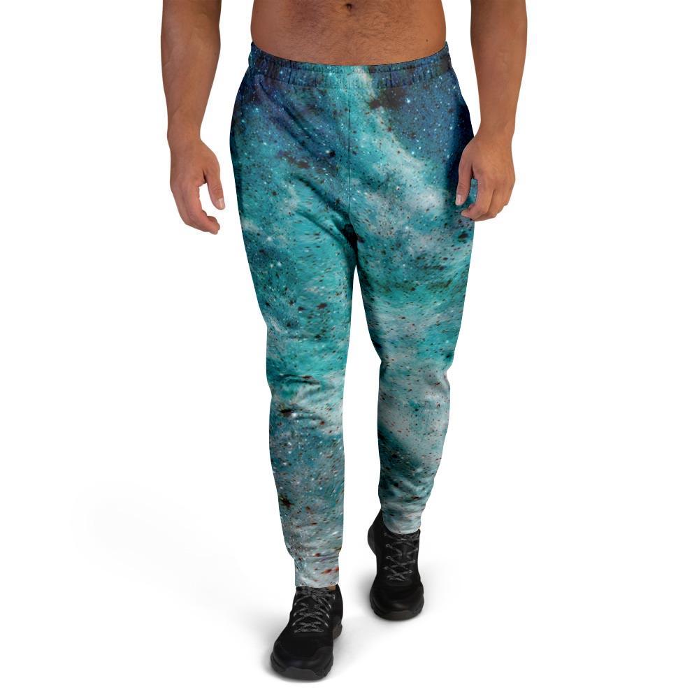 Blue Galaxy Space Men's Joggers-grizzshop