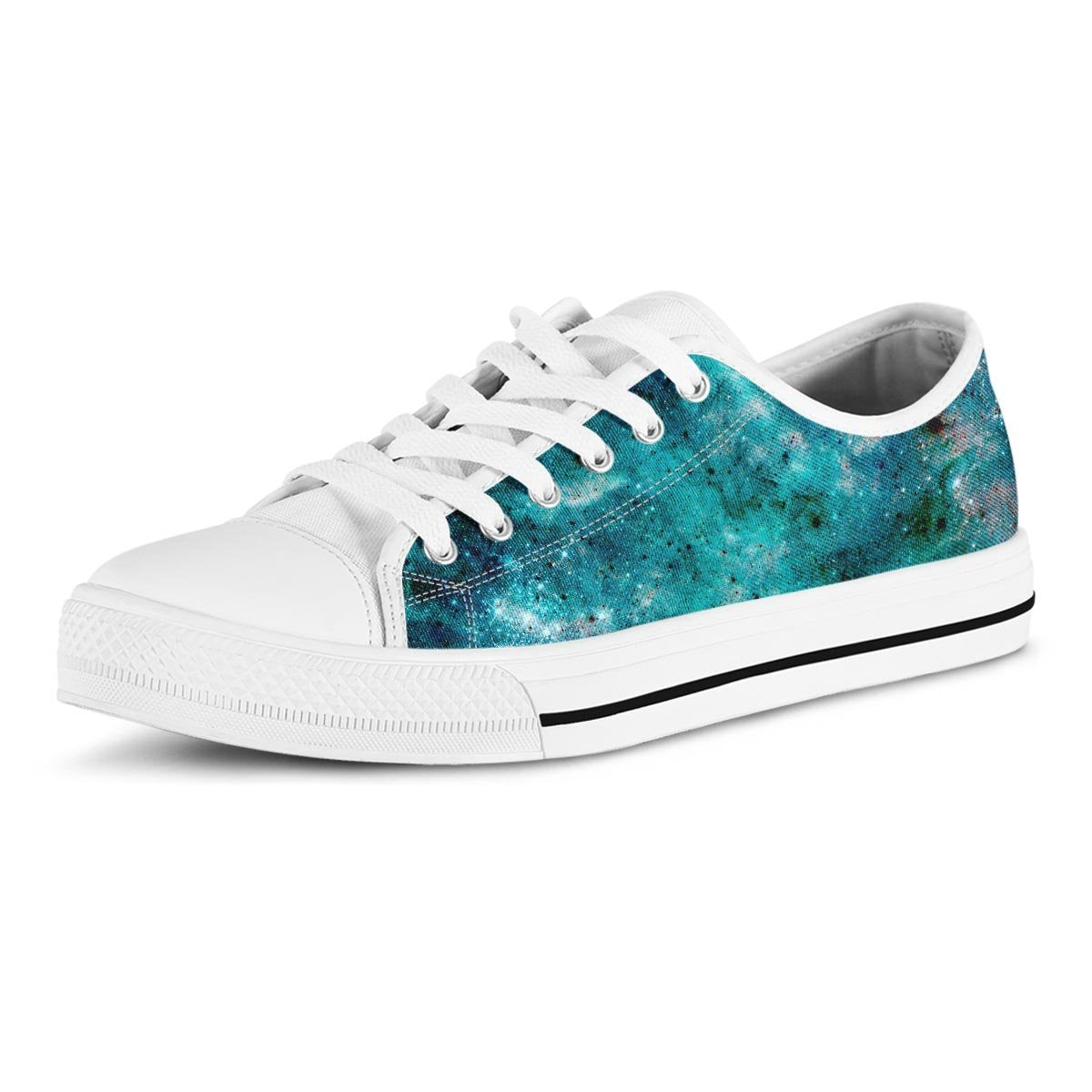 Blue Galaxy Space Men's Low Top Shoes-grizzshop