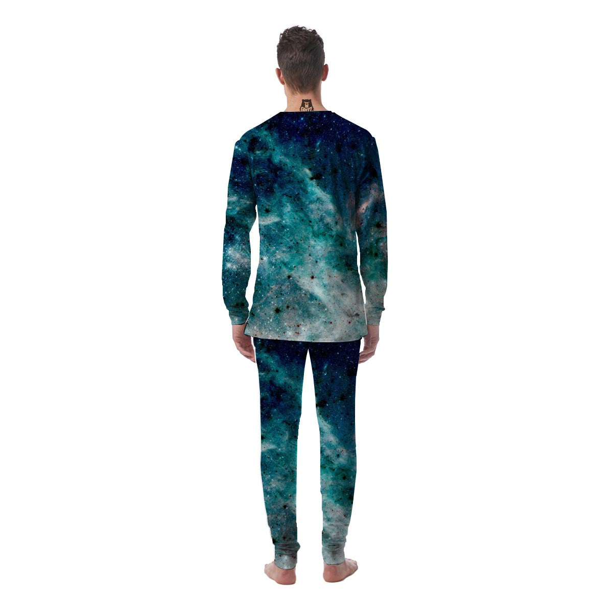 Blue Galaxy Space Men's Pajamas-grizzshop