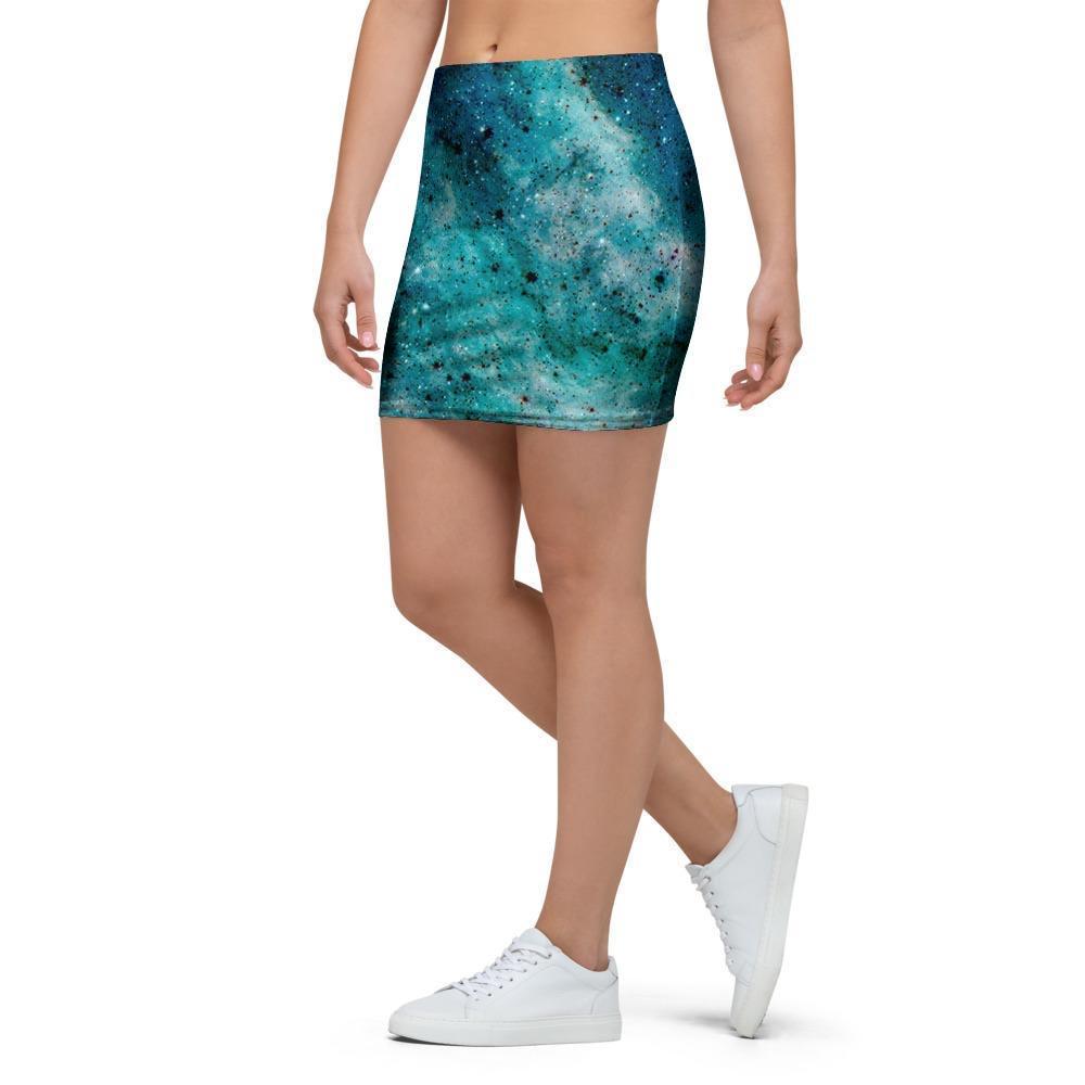 Blue Galaxy Space Mini Skirt-grizzshop