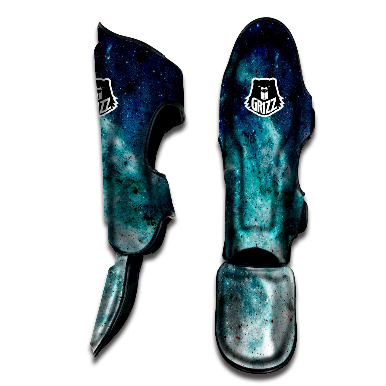 Blue Galaxy Space Muay Thai Shin Guard-grizzshop