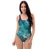 Blue Galaxy Space One Piece Swimsuite-grizzshop