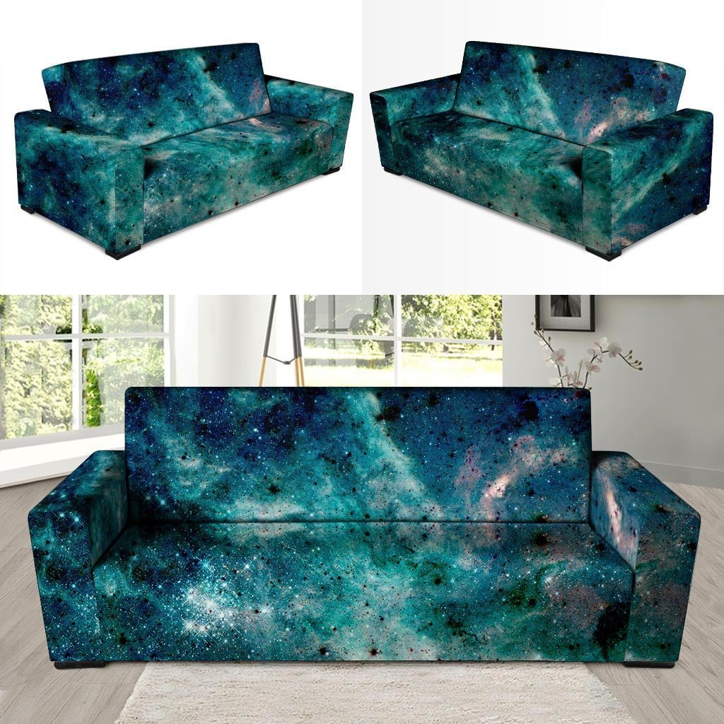 Blue Galaxy Space Sofa Cover-grizzshop