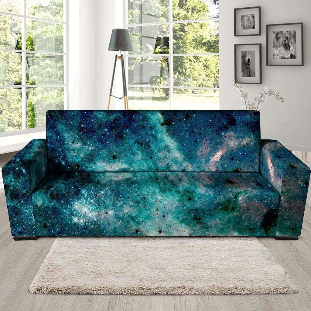 Blue Galaxy Space Sofa Cover-grizzshop