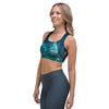 Blue Galaxy Space Sports Bra-grizzshop