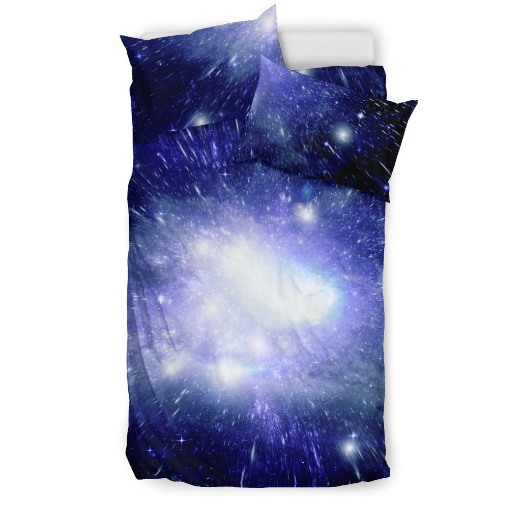 Blue Galaxy Space Stardust Print Duvet Cover Bedding Set-grizzshop