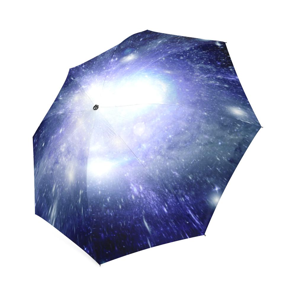 Blue Galaxy Space Stardust Print Foldable Umbrella-grizzshop