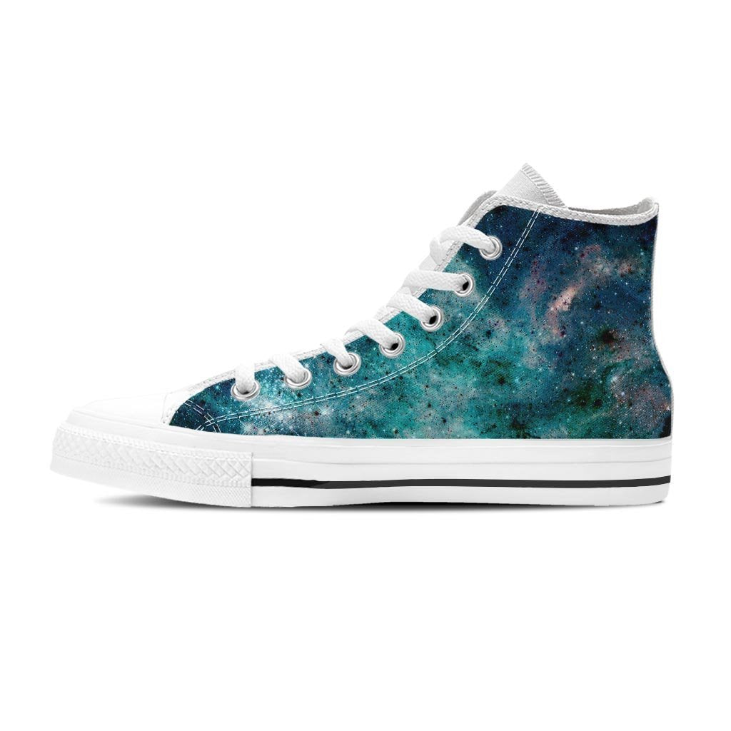 Blue Galaxy Space Women's High Top Shoes-grizzshop
