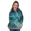 Blue Galaxy Space Women's Hoodie-grizzshop