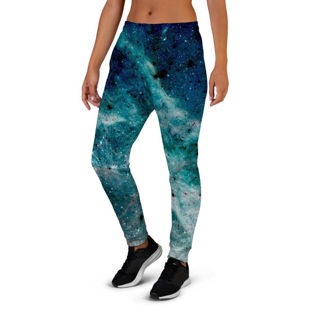 Blue Galaxy Space Women's Joggers-grizzshop