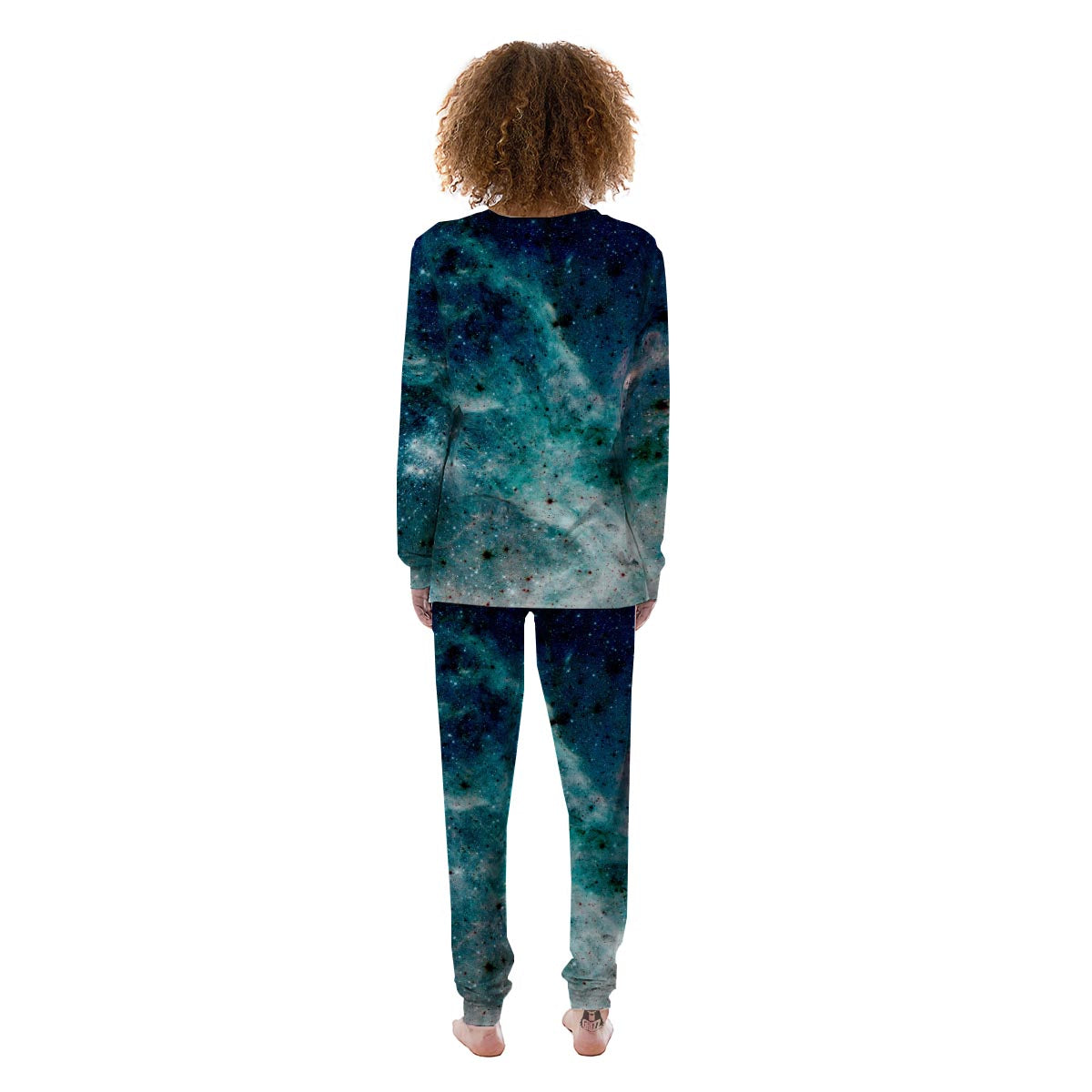 Blue Galaxy Space Women's Pajamas-grizzshop