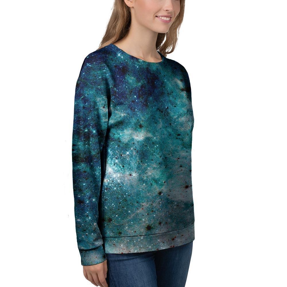 Blue Galaxy Space Women's Sweatshirt-grizzshop