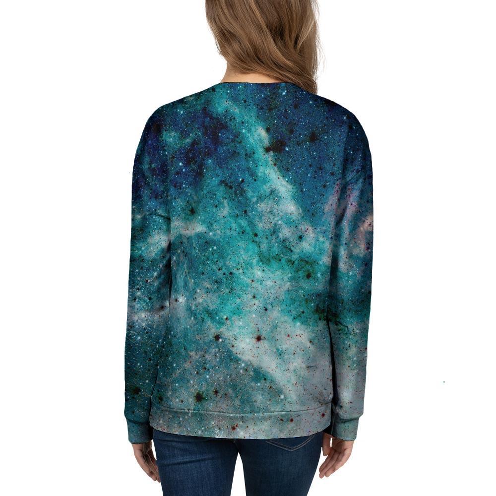 Blue Galaxy Space Women's Sweatshirt-grizzshop