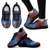 Blue Geomagnetic Storm Galaxy Space Print Black Sneaker Shoes For Men Women-grizzshop