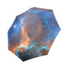 Blue Geomagnetic Storm Galaxy Space Print Foldable Umbrella-grizzshop