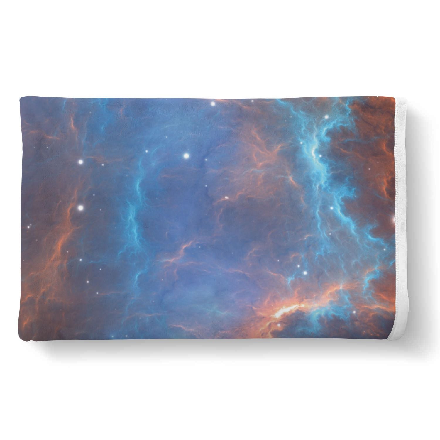Blue Geomagnetic Storm Galaxy Space Print Throw Blanket-grizzshop