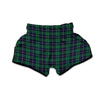 Blue Green And White Tartan Print Muay Thai Boxing Shorts-grizzshop