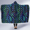 Blue Green Egg Skin Dragon Pattern Print Hooded Blanket-grizzshop