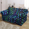 Blue Green Egg Skin Dragon Pattern Print Loveseat Cover-grizzshop