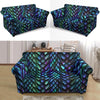 Blue Green Egg Skin Dragon Pattern Print Loveseat Cover-grizzshop