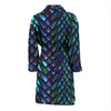 Blue Green Egg Skin Dragon Pattern Print Men Long Robe-grizzshop