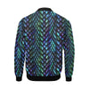 Blue Green Egg Skin Dragon Pattern Print Men's Bomber Jacket-grizzshop