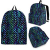 Blue Green Egg Skin Dragon Pattern Print Premium Backpack-grizzshop