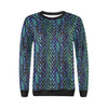 Blue Green Egg Skin Dragon Pattern Print Women Crewneck Sweatshirt-grizzshop