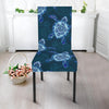 Blue Hawaiian Sea Turtle Pattern Print Chair Cover-grizzshop