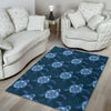 Blue Hawaiian Sea Turtle Pattern Print Floor Mat-grizzshop