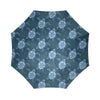 Blue Hawaiian Sea Turtle Pattern Print Foldable Umbrella-grizzshop