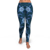 Blue Hawaiian Sea Turtle Pattern Print Pattern Women Leggings-grizzshop