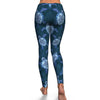 Blue Hawaiian Sea Turtle Pattern Print Pattern Women Leggings-grizzshop