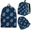 Blue Hawaiian Sea Turtle Pattern Print Premium Backpack-grizzshop