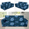 Blue Hawaiian Sea Turtle Pattern Print Sofa Covers-grizzshop