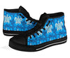 Blue Hawaiian Shark Sea Turtle Pattern Print Men Women's High Top Shoes-grizzshop