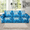 Blue Hawaiian Shark Sea Turtle Pattern Print Sofa Covers-grizzshop