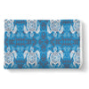 Blue Hawaiian Shark Sea Turtle Pattern Print Throw Blanket-grizzshop