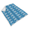 Blue Hawaiian Shark Sea Turtle Pattern Print Throw Blanket-grizzshop