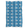 Blue Hawaiian Shark Sea Turtle Pattern Print Throw Blanket-grizzshop