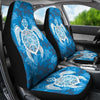 Blue Hawaiian Shark Sea Turtle Pattern Print Universal Fit Car Seat Cover-grizzshop