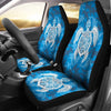 Blue Hawaiian Shark Sea Turtle Pattern Print Universal Fit Car Seat Cover-grizzshop