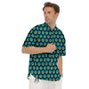 Blue Head Gorilla Geometric Triangle Print Pattern Men's Short Sleeve Shirts-grizzshop