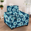 Blue Hibiscus Hawaiian Print Armchair Cover-grizzshop