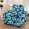 Blue Hibiscus Hawaiian Print Armchair Cover-grizzshop