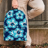 Blue Hibiscus Hawaiian Print Backpack-grizzshop