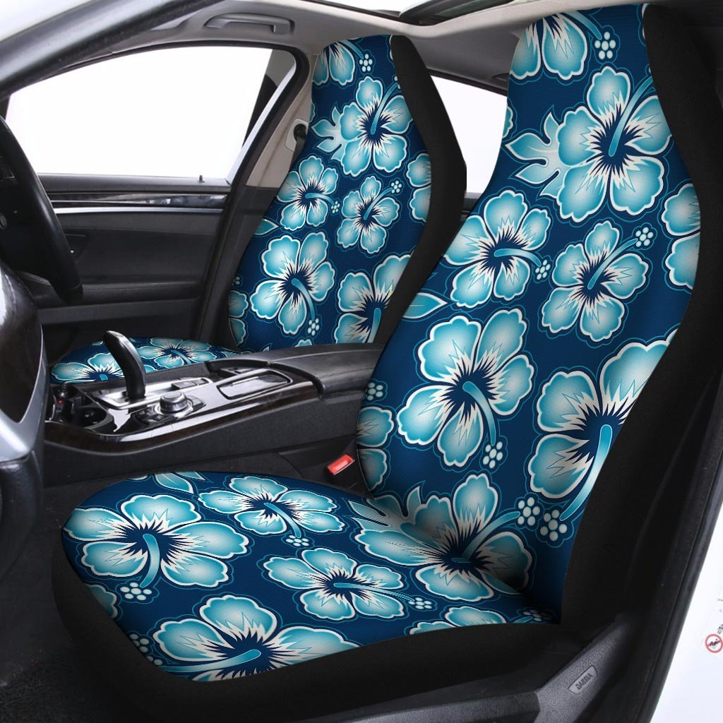 Blue Hibiscus Hawaiian Print Car Seat Covers-grizzshop