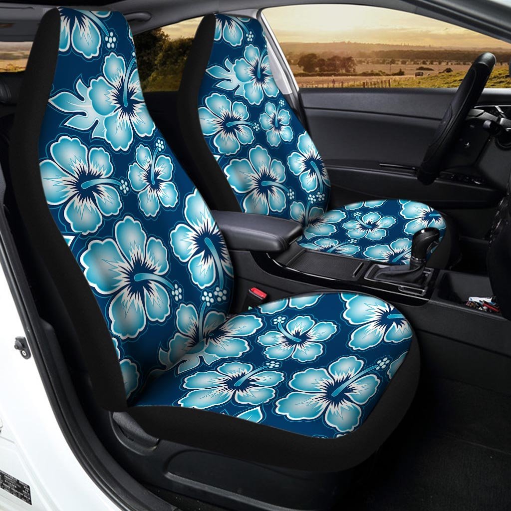 Blue Hibiscus Hawaiian Print Car Seat Covers-grizzshop